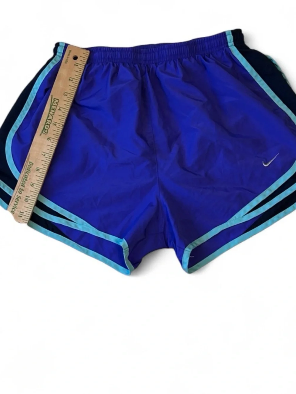 Nike Dri-Fit Women's Royal Blue Athletic Shorts with Teal Trim M, NWOT